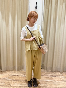 「カコバッグ」｜「アイテム（シューズ）」を使った、りえさん（レディース・156cm）の春コーディネート