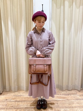 「レトロ」｜「アイテム（その他シューズ）」を使った、りえさん（レディース・156cm）の夏コーディネート