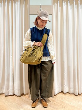 「Samansa Mos2（サマンサ モスモス）のエッグパンツ（その他パンツ）」を使った、りえさん（レディース・156cm）の秋コーディネート