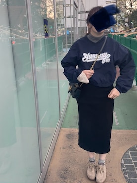 「タートルネック」｜「アイテム（モカシン/デッキシューズ）」を使った、i kan さん（レディース・165cm）の秋コーディネート