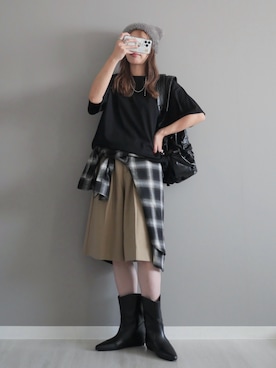 「アイテム（シャツ/ブラウス）」を使った、miiさん（レディース・162cm）の秋コーディネート