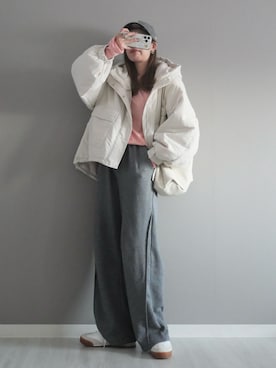 「アイテム（ブルゾン）」を使った、miiさん（レディース・162cm）の秋コーディネート