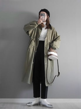 「ULEULA（ウルア）のアイテム（ジャケット/アウター）」を使った、miiさん（レディース・162cm）の冬コーディネート