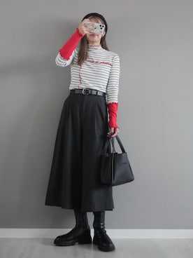 「アイテム（ピアス（両耳用））」を使った、miiさん（レディース・162cm）の秋コーディネート