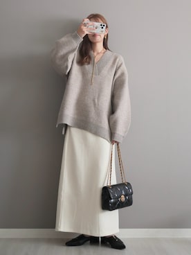 「アイテム（パンプス）」を使った、miiさん（レディース・162cm）の秋コーディネート