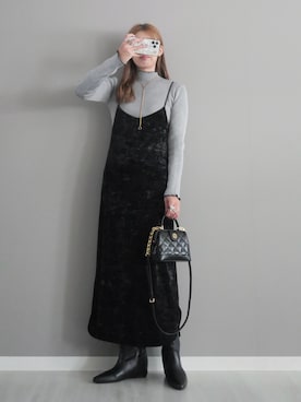 「アイテム（ワンピース）」を使った、miiさん（レディース・162cm）の秋コーディネート