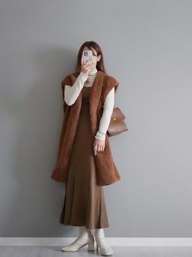 「マーメイド」｜「アイテム（ワンピース/ドレス）」を使った、miiさん（レディース・162cm）の秋コーディネート