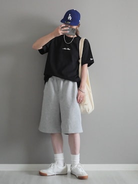 「アイテム（キャップ）」を使った、miiさん（レディース・162cm）の夏コーディネート
