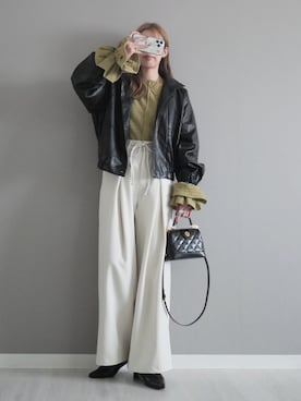 「アイテム（パンプス）」を使った、miiさん（レディース・162cm）の秋コーディネート