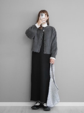 「アイテム（ワンピース/ドレス）」を使った、miiさん（レディース・162cm）の冬コーディネート