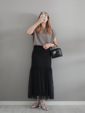 「アイテム（サンダル）」を使った、miiさん（レディース・162cm）の春コーディネート