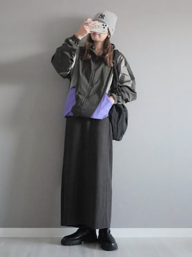 「アイテム（帽子）」を使った、miiさん（レディース・162cm）の秋コーディネート