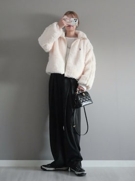 「アイテム（Tシャツ/カットソー）」を使った、miiさん（レディース・162cm）の秋コーディネート