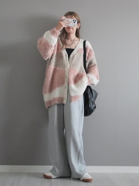 「アイテム（スウェットパンツ）」を使った、miiさん（レディース・162cm）の秋コーディネート