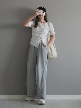 「tiptop（ティップトップ）のアイテム」を使った、miiさん（レディース・162cm）の春コーディネート