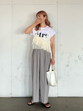 「ULEULA（ウルア）のアイテム（パンツ）」を使った、miiさん（レディース・162cm）の夏コーディネート