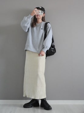 「アイテム（キャップ）」を使った、miiさん（レディース・162cm）の秋コーディネート