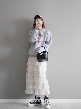 「VitaFelice（ヴィータフェリーチェ）のアイテム（ショルダーバッグ）」を使った、miiさん（レディース・162cm）の秋コーディネート