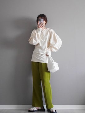 「ピスタチオ」｜「アイテム（アクセサリー）」を使った、miiさん（レディース・162cm）の春コーディネート