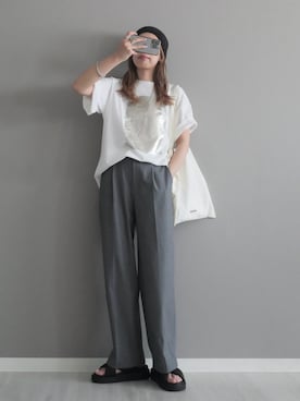 「ロールアップ」｜miiさん（レディース・162cm）の夏コーディネート