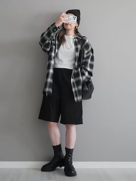 「アイテム（トートバッグ）」を使った、miiさん（レディース・162cm）の秋コーディネート