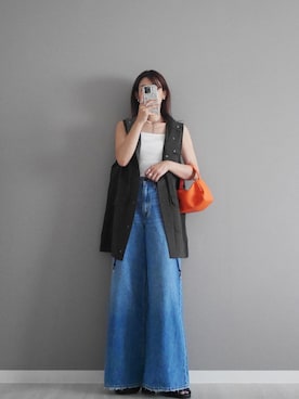 「cava cava（サヴァサヴァ）のアイテム（サンダル）」を使った、miiさん（レディース・162cm）の夏コーディネート