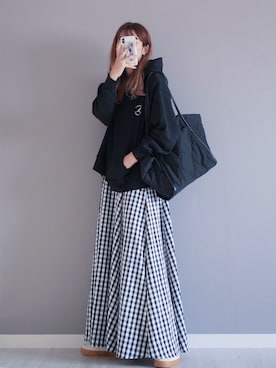 「ワンポイント」｜「アイテム（アクセサリー）」を使った、miiさん（レディース・162cm）の秋コーディネート