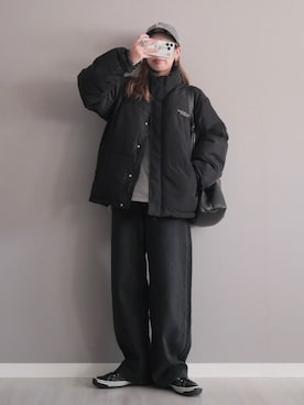 「アイテム（トートバッグ）」を使った、miiさん（レディース・162cm）の冬コーディネート