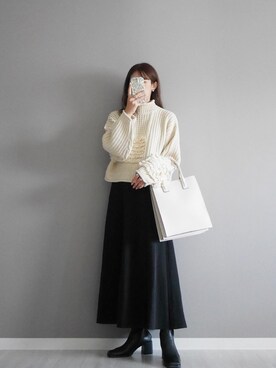 「AS KNOW AS plus（アズノゥアズプラス）のアイテム（ブーツ）」を使った、miiさん（レディース・162cm）の秋コーディネート