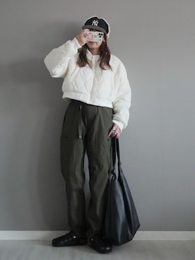 「アイテム（サンダル）」を使った、miiさん（レディース・162cm）の冬コーディネート