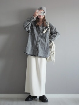 「アイテム（スカート）」を使った、miiさん（レディース・162cm）の秋コーディネート