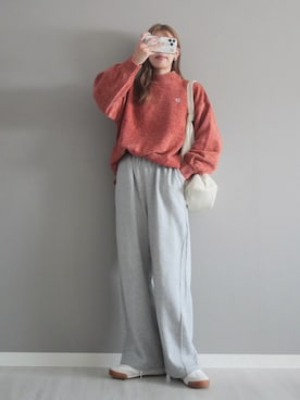 「アイテム（トートバッグ）」を使った、miiさん（レディース・162cm）の秋コーディネート