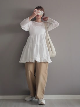 「tiptop（ティップトップ）のアイテム」を使った、miiさん（レディース・162cm）の春コーディネート