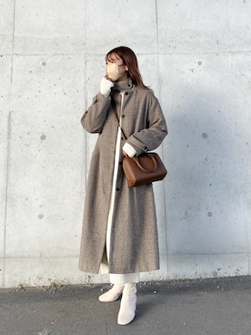 「callautia（カラウティア）のアイテム（その他アウター）」を使った、miiさん（レディース・162cm）の冬コーディネート