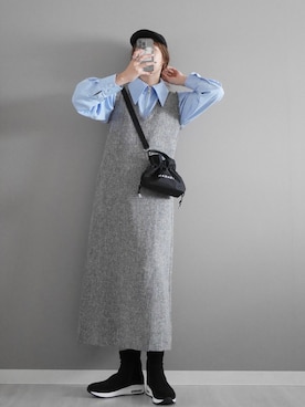 「スニーカーブーツ」｜miiさん（レディース・162cm）の春コーディネート