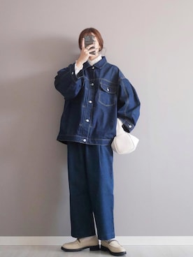 「cava cava（サヴァサヴァ）のアイテム（ローファー）」を使った、miiさん（レディース・162cm）の冬コーディネート