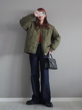 「アイテム（モカシン/デッキシューズ）」を使った、miiさん（レディース・162cm）の冬コーディネート