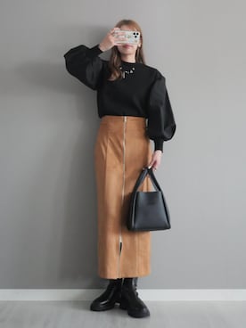 「アイテム（アクセサリー）」を使った、miiさん（レディース・162cm）の秋コーディネート