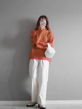 「cava cava（サヴァサヴァ）のアイテム（ローファー）」を使った、miiさん（レディース・162cm）の秋コーディネート