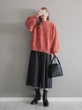 「アイテム（ブーツ）」を使った、miiさん（レディース・162cm）の秋コーディネート