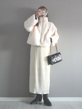 「アイテム（スカート）」を使った、miiさん（レディース・162cm）の秋コーディネート