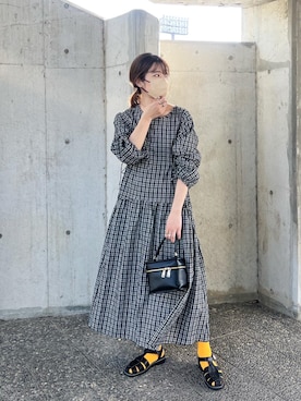 「SHIZUTA（シズタ）のSZT:カラー無地ソックス（ソックス/靴下）」を使った、miiさん（レディース・162cm）の春コーディネート