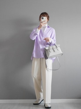 「cava cava（サヴァサヴァ）のアイテム（ローファー）」を使った、miiさん（レディース・162cm）の冬コーディネート