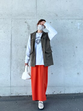 「cava cava（サヴァサヴァ）のアイテム（ローファー）」を使った、miiさん（レディース・162cm）の秋コーディネート