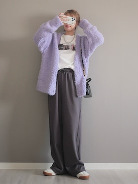 「アイテム（Tシャツ/カットソー）」を使った、miiさん（レディース・162cm）の秋コーディネート