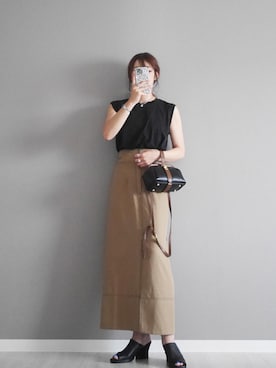 「cava cava（サヴァサヴァ）のアイテム（サンダル）」を使った、miiさん（レディース・162cm）の夏コーディネート