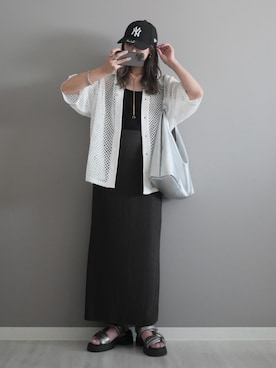 「アイテム（リング）」を使った、miiさん（レディース・162cm）の夏コーディネート