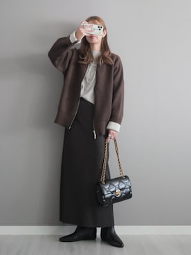 「アイテム（アクセサリー）」を使った、miiさん（レディース・162cm）の秋コーディネート