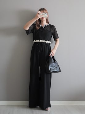 「tiptop（ティップトップ）のアイテム（パンツ）」を使った、miiさん（レディース・162cm）の春コーディネート