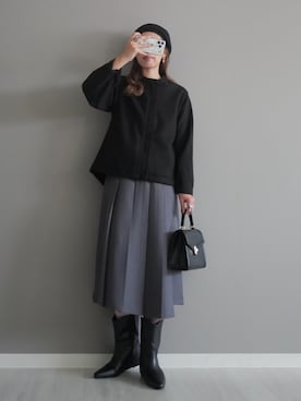 「アイテム（リング）」を使った、miiさん（レディース・162cm）の秋コーディネート